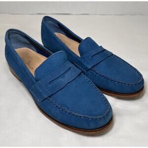 Cole Haan Penny Loafers Women’s Size 8.5 Blue Leather Suede Business Casual Work